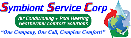 Symbiont Service Corp Logo, tagline: Air Conditioning - Pool Heating GeoThermal Comfort Solution